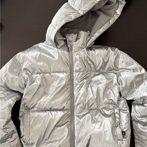 GAP Shiny Silver Kids Puffer Jacket